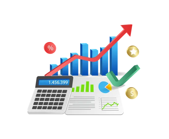 Calculating Business Growth  Illustration