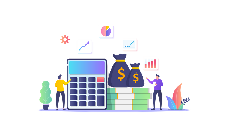 Calculating finance  Illustration