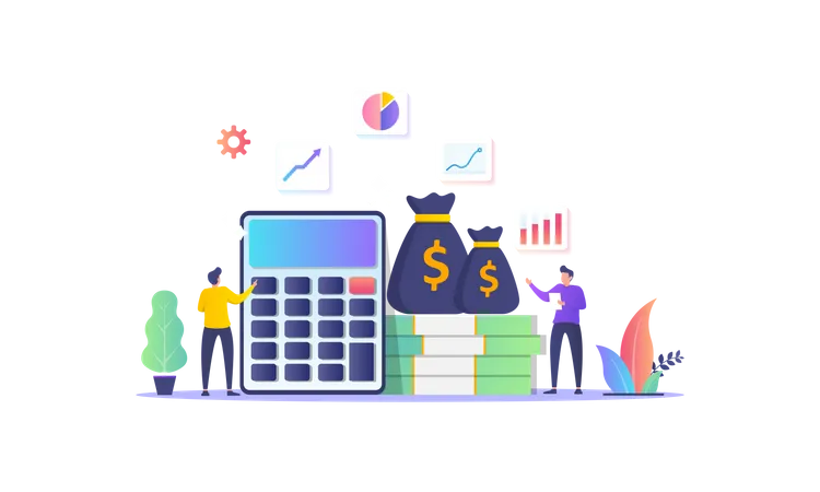 Calculating finance  Illustration