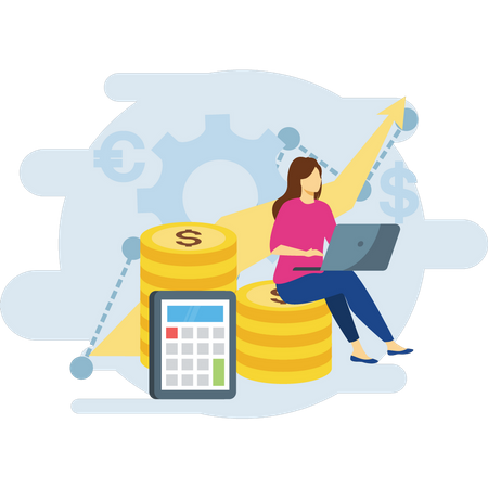 Calculating finance  Illustration