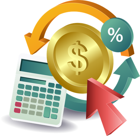 Calculating financial turnover of business company  Illustration