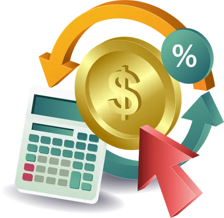 Calculating financial turnover of business company  Illustration