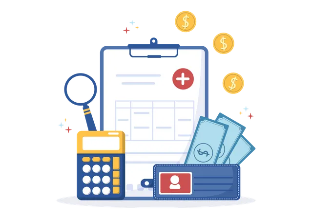 Calculating Medical Billing  Illustration