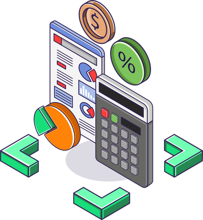 Calculation of investment business data analysis  Illustration