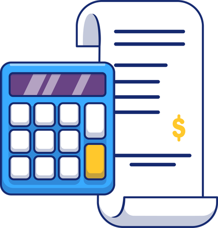 Calculator And Bills  Illustration