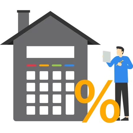 Cálculo de hipoteca residencial  Ilustração