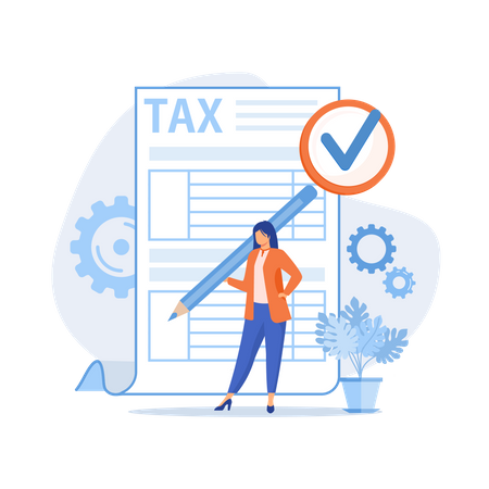 Cálculo de impostos  Ilustração
