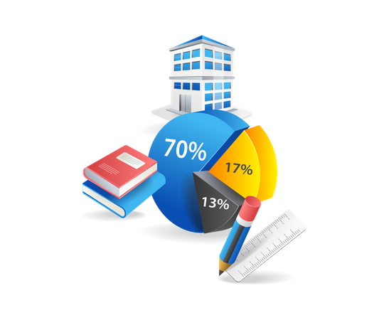 Cálculo da taxa escolar  Ilustração