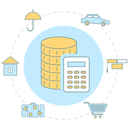 Cálculos financeiros  Ilustração