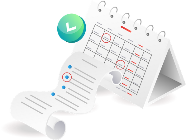Calendar event management Illustration