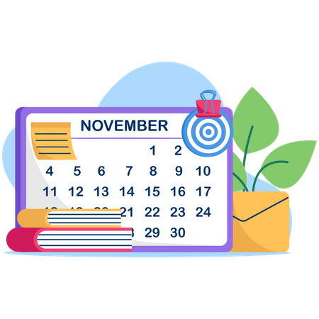 Calendar management  일러스트레이션