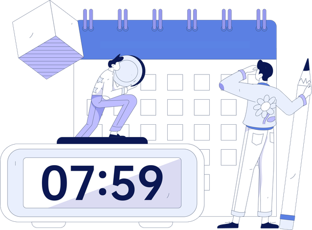 Calendar management for meeting  Illustration