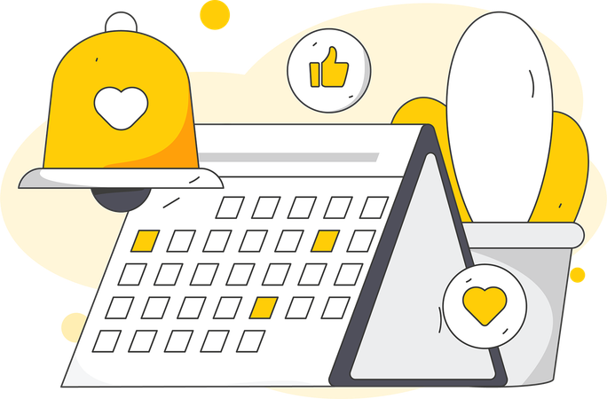 Calendar Notification  Illustration