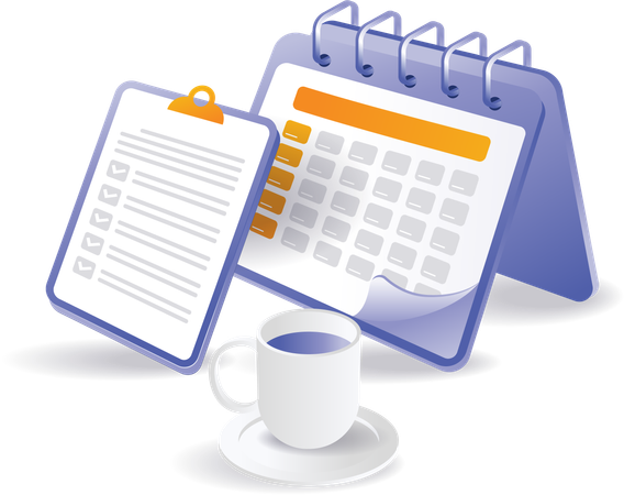 Calendar Plan Checklist  Illustration