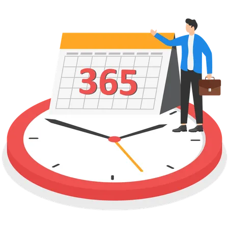 Calendar with the number 365 days  Illustration