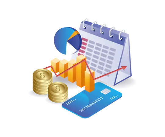 Calendário de análise do plano de negócios de investimento  Ilustração