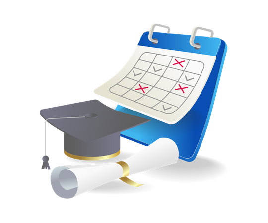 Calendario de graduacion  Illustration