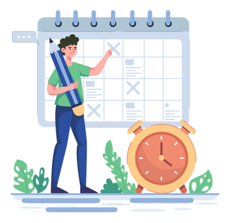 Calendário de negócios  Ilustração