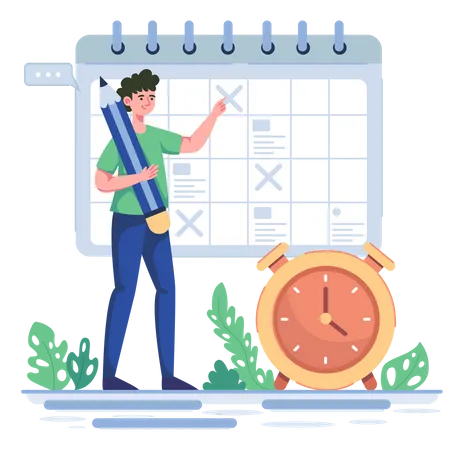 Calendário de negócios  Ilustração