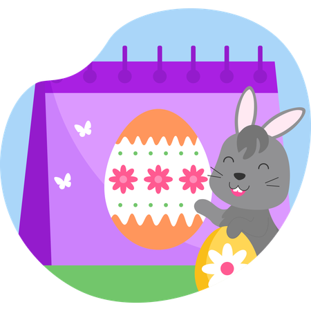 Calendario de pascua  Ilustración