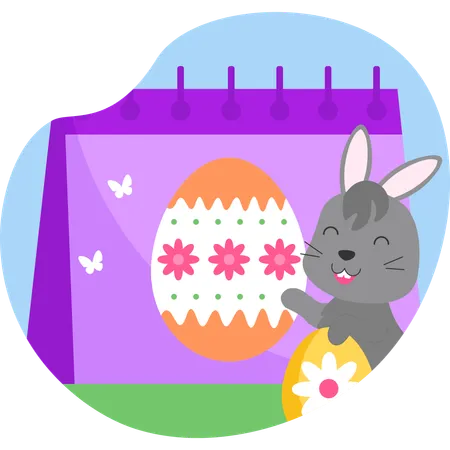 Calendario de pascua  Ilustración