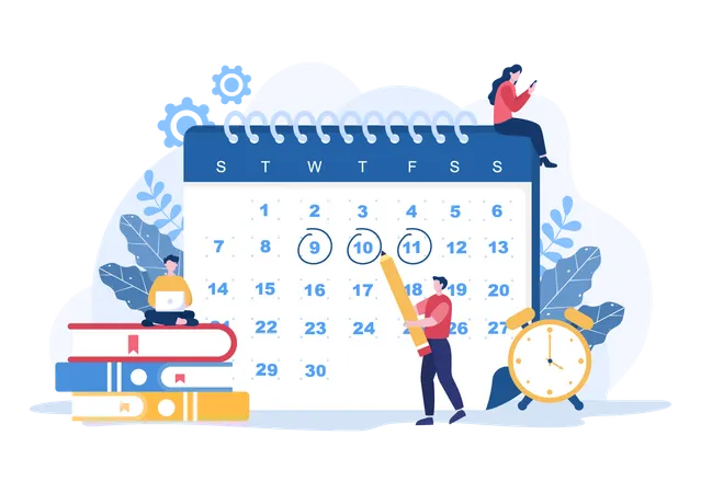 Calendario de planificación  Ilustración