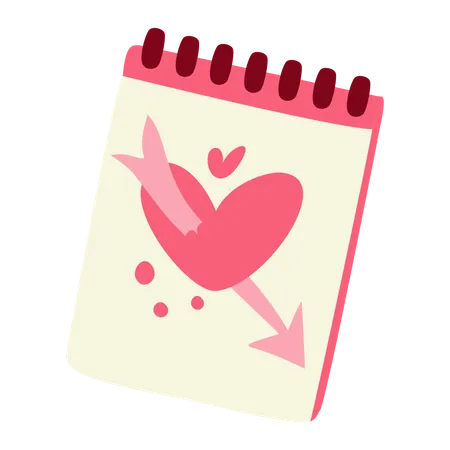 Calendario de san valentin  Ilustración