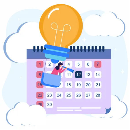 Calendario de negocios  Ilustración