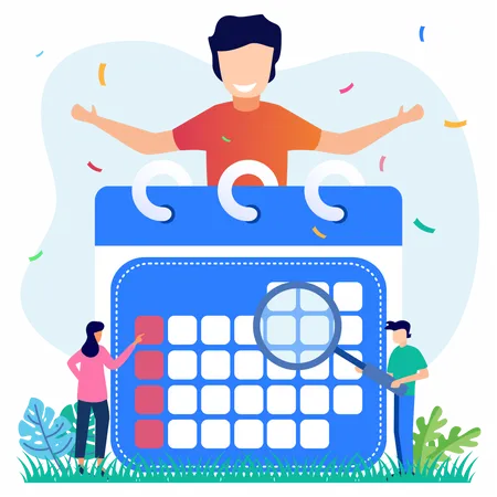 Calendario de negocios  Ilustración