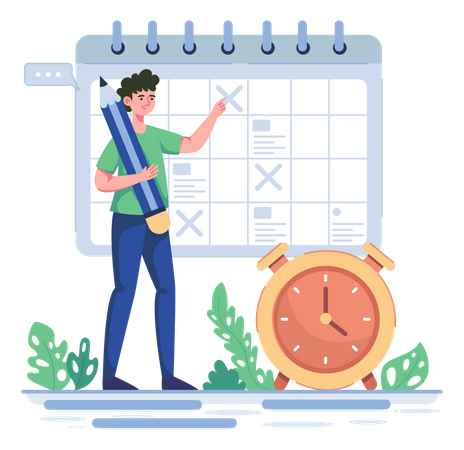 Calendario de negocios  Ilustración