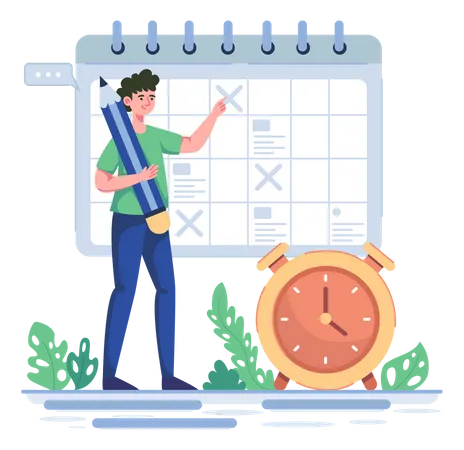 Calendario de negocios  Ilustración