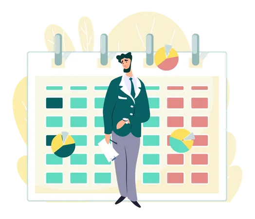 Calendario de negocios  Ilustración