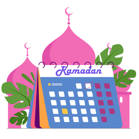 Calendario de Ramadán  Ilustración