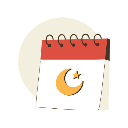 Calendario de Ramadán  Ilustración