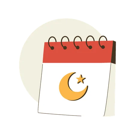 Calendario de Ramadán  Ilustración