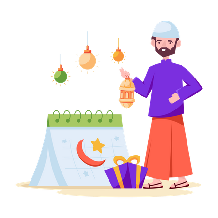 Calendario de Ramadán  Ilustración