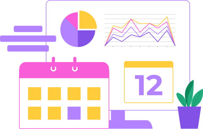 Calendrier des activités et analyse  Illustration
