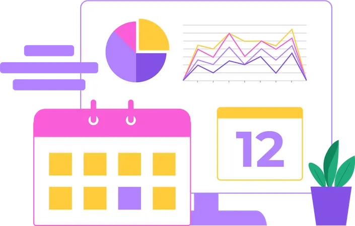 Calendrier des activités et analyse  Illustration