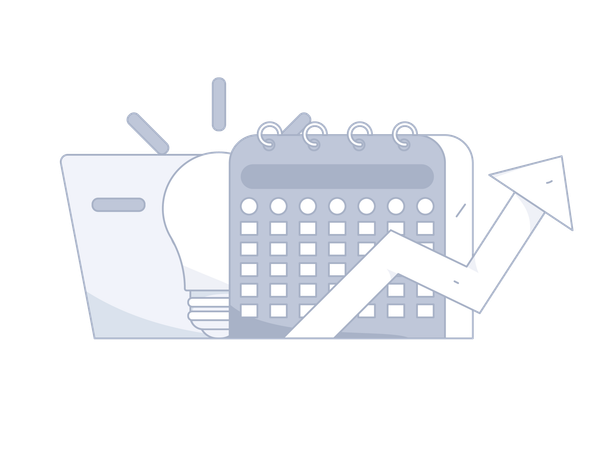 Calendrier d'éducation avec croissance  Illustration