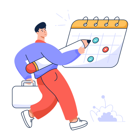 Calendrier des affaires  Illustration