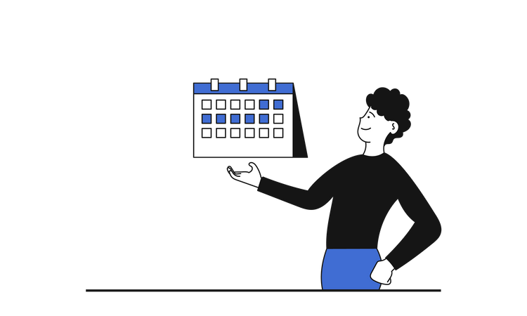 Calendrier des affaires  Illustration