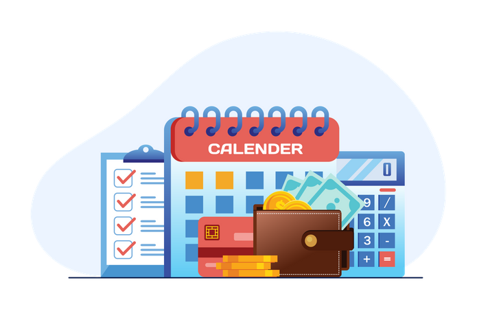 Calendrier des salaires  Illustration