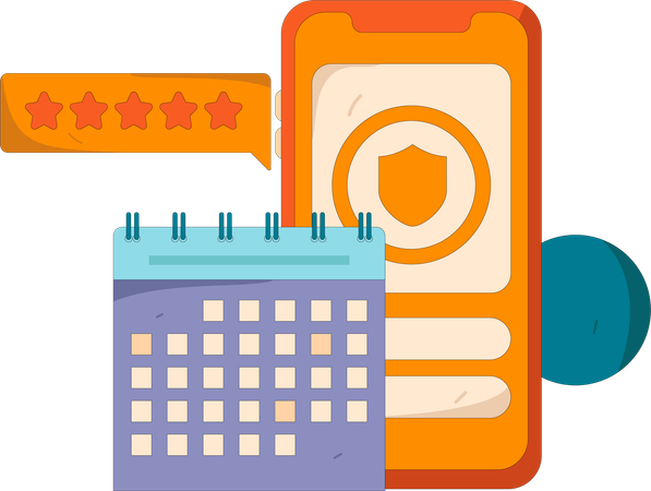 Calendrier et planification en ligne  Illustration