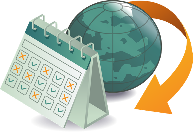 Calendrier du plan mondial  Illustration