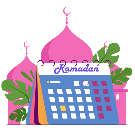 Calendrier Ramadan  Illustration