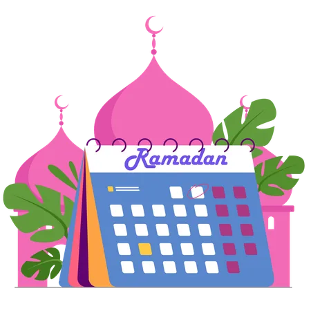 Calendrier Ramadan  Illustration