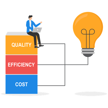 Eficiencia de calidad  Illustration