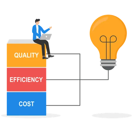 Eficiencia de calidad  Illustration