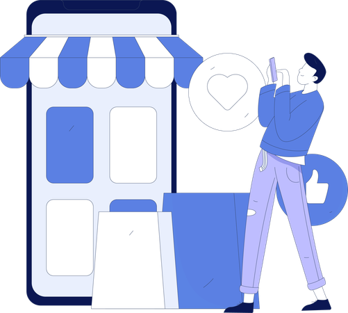 Calificación de compras  Illustration