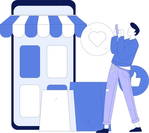 Calificación de compras  Illustration